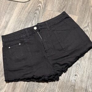 Black Denim Women Shorts